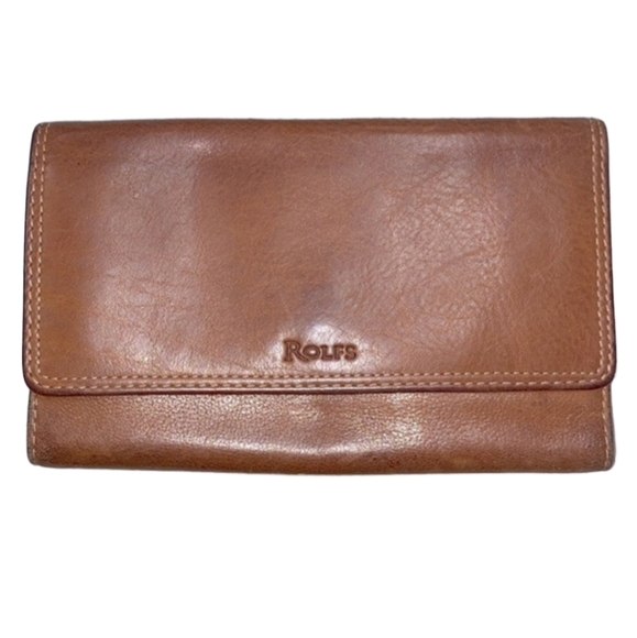 ROLFS brown leather wallet - Picture 1 of 5